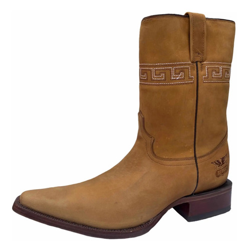 Bota Vaquera Caballero 100% Piel Crazy Café Rudel Botín