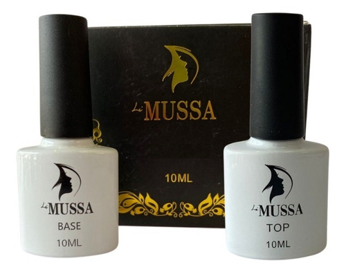 Base Y Top Coat Esmalte Gel Marca Mussa Para Uñas 10 Ml