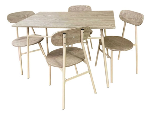 Juego De Mesa Sillas Beige Modernos 1557 Brang