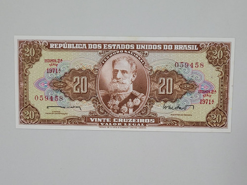 C083 Nota Antiga De 20 Cruzeiros/ Deodoro Da Funseca 1959