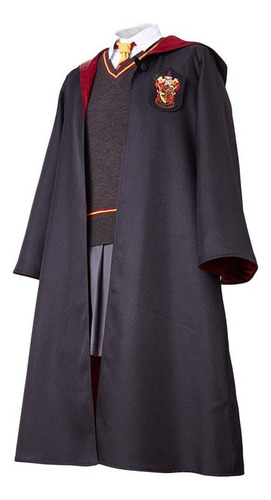 A Gryffindor Conjunto Uniforme Niña Hermione Disfraz Capa Fal S