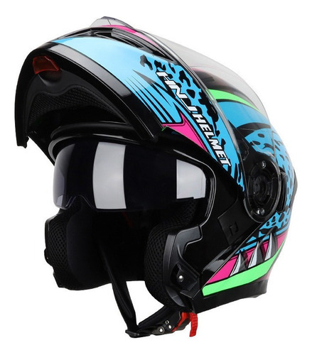 Casco De Moto Racing Ski Casco De Motocross De Doble Lente