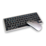 Kit Teclado Mouse Premium Bluetooth Recarregável Sem Fio Usb