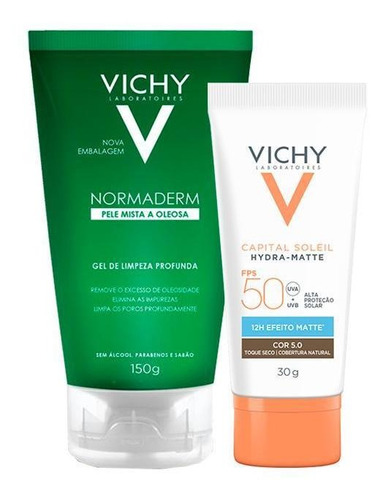 Kit Vichy Facial -gel De Limpeza E Prot Solar Fps 50 Cor 5.0