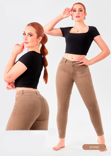 Jeans Pantalon De Mujer Tela De Pana Suave Con Strech 0519