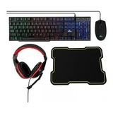 Set Teclado Mouse Audifonos Mousepad Yeyian Hydra Ykh-20708