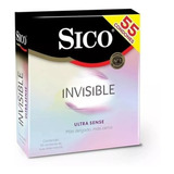 Condones Sico Invisible Caja Con 55 Piezas