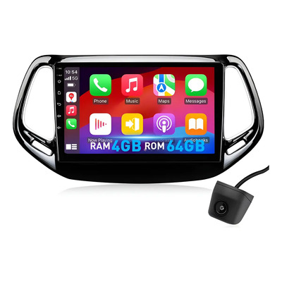 Estéreo 4+64g Carplay Para Jeep Compass 2018-2021 4k Wifi6 P