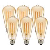 6pcs Focos Edison Vintage Led Bombillas Luces Para Hogar E26