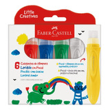  Pincéis Com Guache Jumbo Little Creatives - Faber Castell