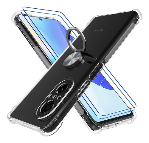 Funda Para Huawei Nova 9 Se Silicona Transparente Con Anillo