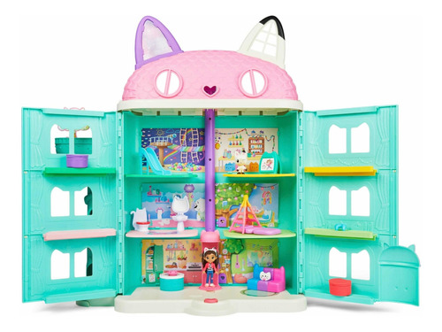 Gabbys Dollhouse - Casa Purrfect 12 Areas De Juego 4 Pisos Color Verde Claro