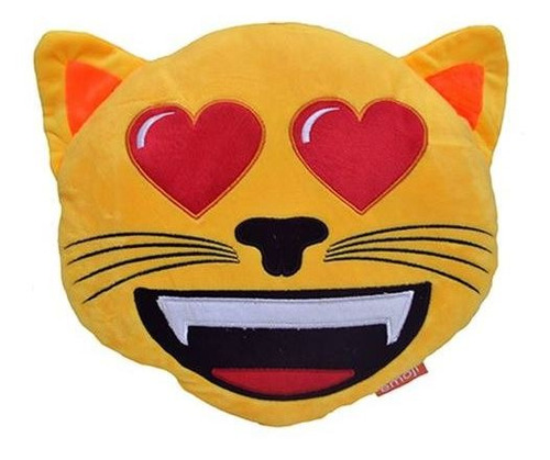 Cojín Emoji Gato Con Ojos De Corazón Con Portafoto 6x4 