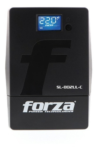 Ups Interactiva Forza Sl-802ul-c 800va/450w 220v - 3 Salidas Color Negro