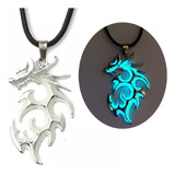 Lindo Collar Dragon Piel Estilo Masculino Fluorescente C210