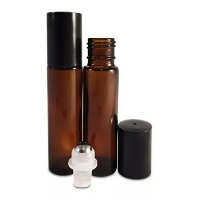 10 Pz Envase Botella Roll On 10 Ml Vidrio Ambar (pub1) | MercadoLibre