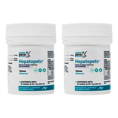 Hepatopets Aranda Pets Pack 2 Frascos D 60tabs Pa Perro G | Envío gratis