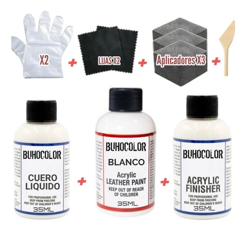 Dr Cuero Kit Cuero Liquido Reparación De Butaca - Buhocolor