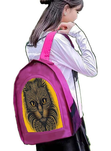 Mochila Escolar Urbana Felino Gatitos Gatos Diseño 130