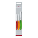 Victorinox Set De Cuchillos Mondadores Swiss Classic, 3 Piezas. Rojo / Naranja / Verde