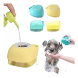 Cepillo De Baño Con Dispenser Shampoo Perro Gato Mascota