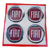 Fiat   - Juego Logos Llantas 49 Mm Diámetro X 4
