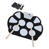 Kit De Silicona Portátil Roll Up Drum Stick Pad Para Batería