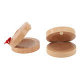 1 Par De Castañuelas De Madera Para Educación Infantil Wood