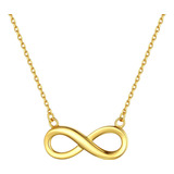 Chicsilver Collar De Infinito Chapado En Oro De 18 Quilates 