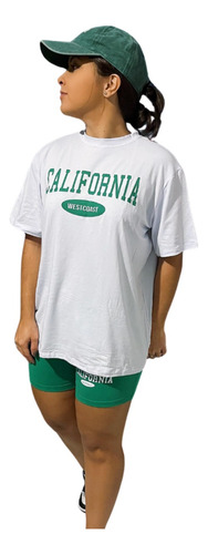 Kit Shorts Camiseta 100% Algodão California