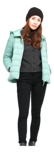 Campera Uniqlo Ultra Light Down Parka Mujer Verde Original