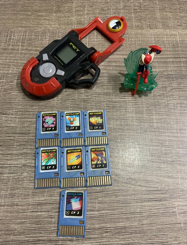 Megaman Advanced Pet + 7 Battle Chips + Colecionável
