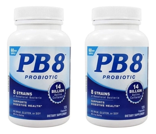 2x Unidade Probiotico Pb8 Original Lacrado Importado 240caps