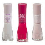 Kit 3 Esmalte Dailus Tons Nude E Rosa Cremosos 7ml