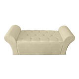 Recamier Baú Luxo Para Cama Box Super King 198cm X 61cm