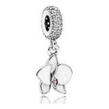 Charm,dije Pandora Orquidea  Plata925  Original 