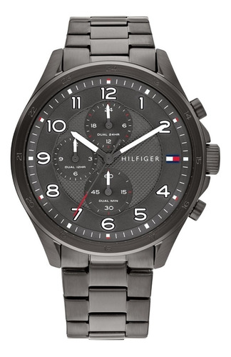 Reloj Tommy Hilfiger Th1792008 Hombre Acero Color De La Malla Gris Color Del Bisel Gris Color Del Fondo Gris