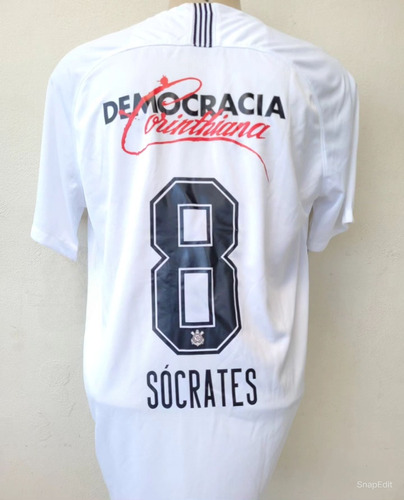 Camisa Corinthians Sócrates Democracia Original 2018 2019