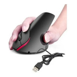 Mouse Vertical Ergonómico De Cable Usb 5 Botones Óptico Fino