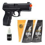 Kit Iniciante Airsoft Barato Pistola 24/7 Oleo 2000 Bolinhas