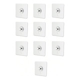 10 Ganchos Con Adhesivo Invisible De Colgar Sin Clavos Pared