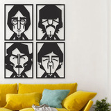 Cuadros  De Los Beatles 4 Piezas 30 Cm X 37.5 Cm