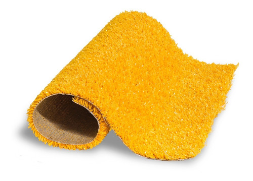 Tapete De Grama Sintética Decorativa 12mm Amarelo 