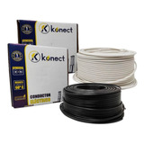 Kit 2 Cables Eléctrico Cca Calibre 10 Blanco Y Negro 100 M