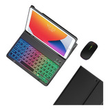 Kit Funda Teclado Iluminado Mouse Para Galaxy Tab S6 Lite