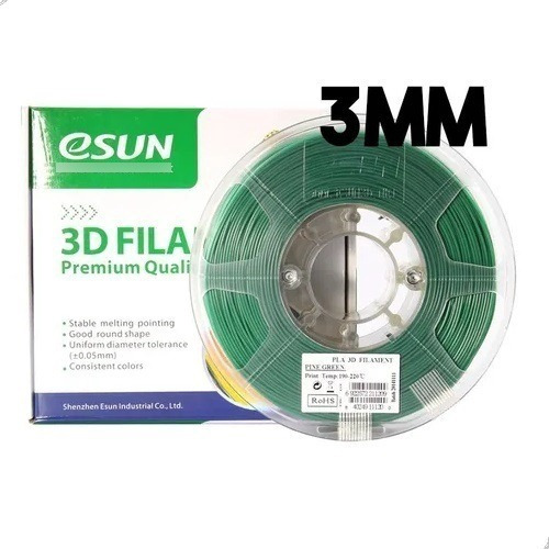 Filamento Abs+ Esun Modelable 3mm Impresora 3d Verde Oscuro