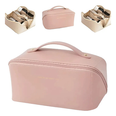 Cosmetiquera De Viaje De Gran Capacidad Color Rosa | Envío gratis