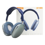 Fone De Ouvido Bluetooth Sem Fio Headphone Wireless Lehmox Cor Azul