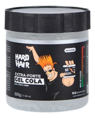 Gel Cola Capilar Extra Forte Hard Hair Incolor 500g