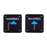 2 Letreros Creativos Señalética Sanitarios Y Baños Nubes